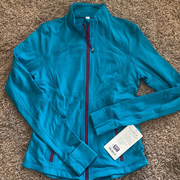lululemon athletica Jackets & Blazers - Lululemon Forme Jacket II Size 6 Surge (Teal/Pink)